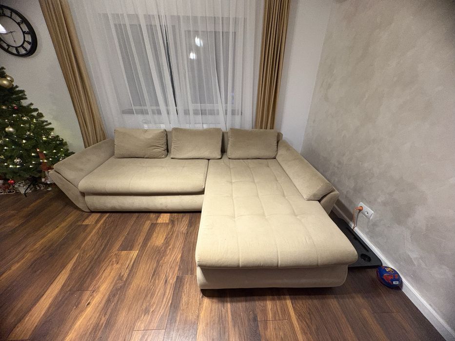 Canapea colțar extensibilă cu ladă de depozitare – 232 cm x 170 cm