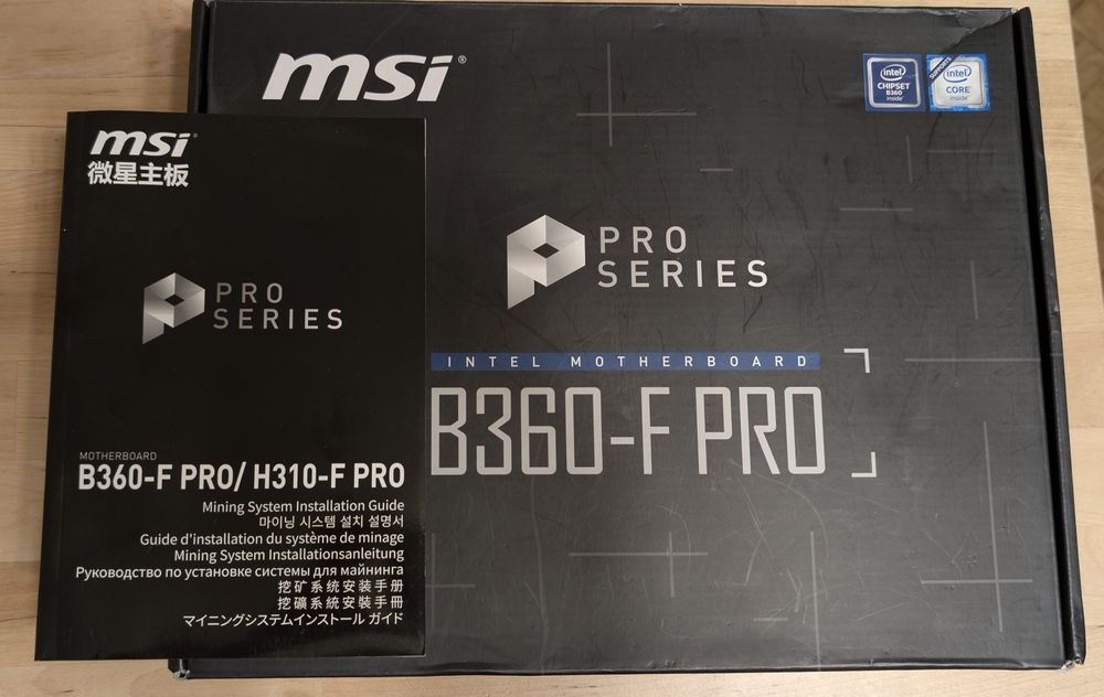 Placa de baza MSI B360-F PRO cu CPU Intel i3-9100