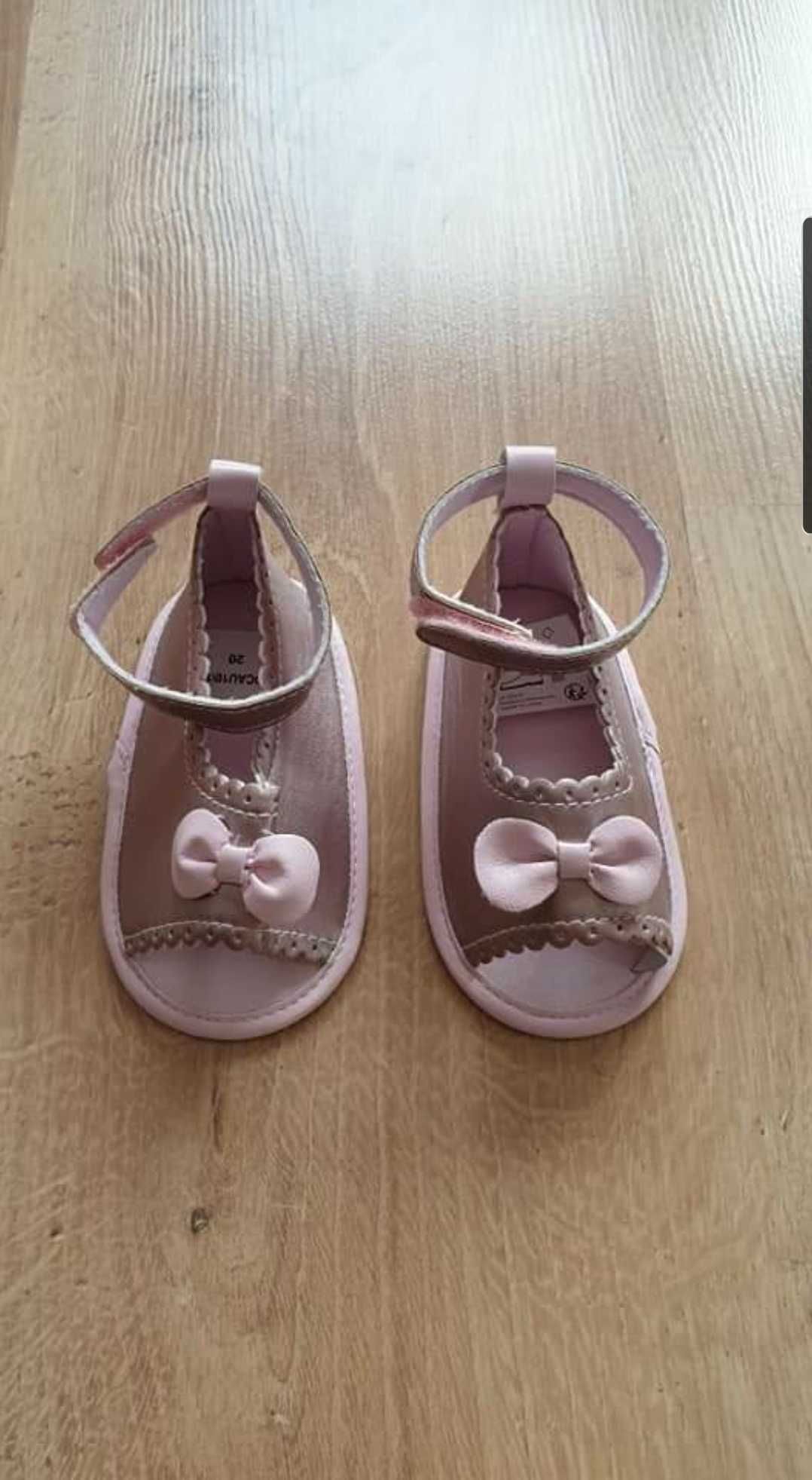 Бебешки сандали, 20 номер, розови, barefoot friendly