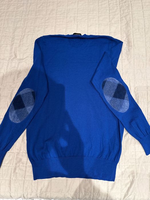 Тъмно син дамски вълнен пуловер BURBERRY