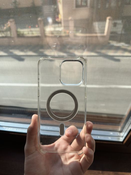 husa apple transparenta cu magsafe iphone 14 pro max