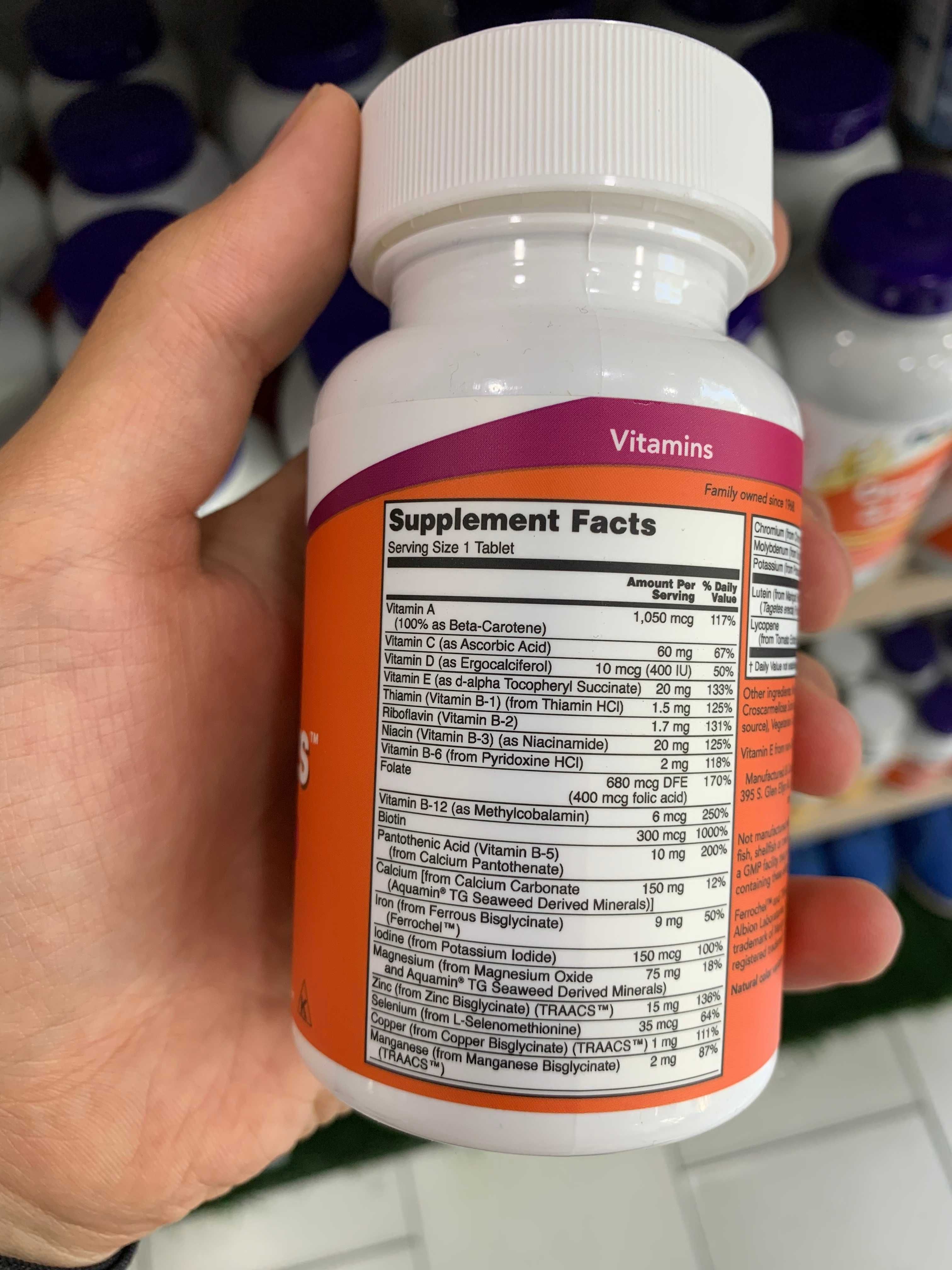 Now Foods Daily Vits Multi 100Tabs