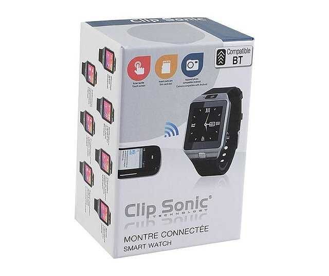 Clip Sonic TEC589 Smartwatch with Insert Card Sim Black Metal