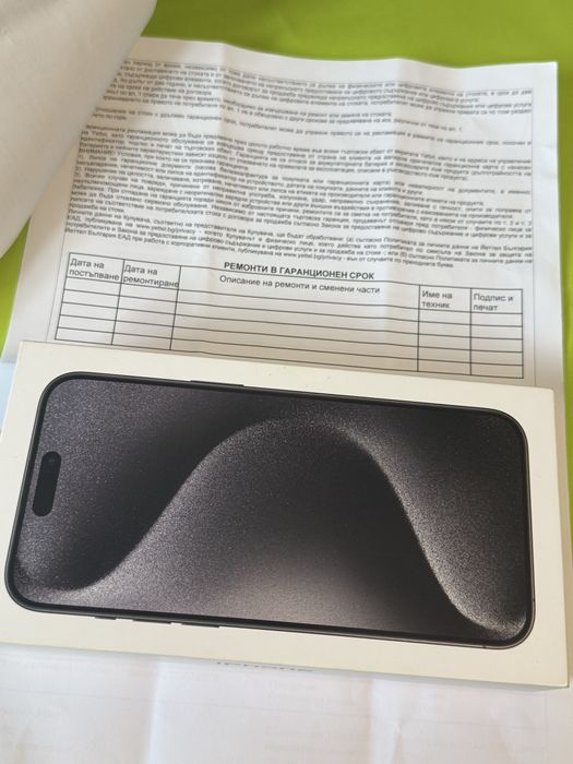 КАТО НОВ 256GB iPhone 15 Pro Max Yettel Гаранция 2026г. Black / Черен