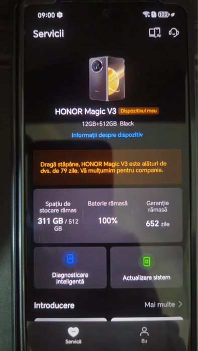 Vand honor magic v3. 12/512 cu garantie inca 2 ani ,folosit cateva zil
