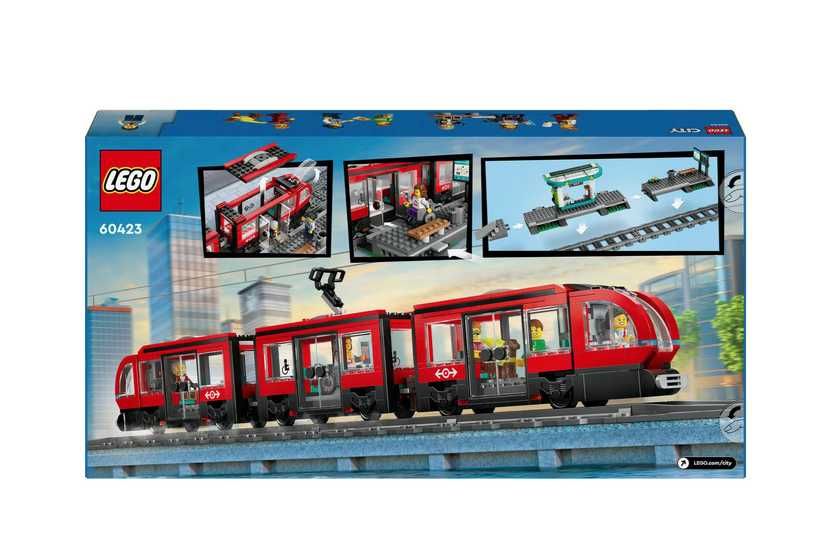 LEGO City 60423 Statie si tramvai in centrul orasului, 811 piese