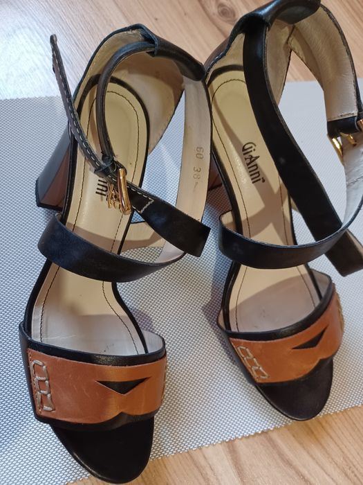 Дамски сандали но ток естествена кожа.