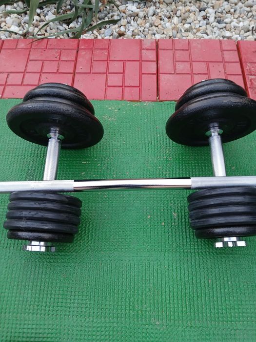 Gantere fitness , bara haltere , brâu si manusi