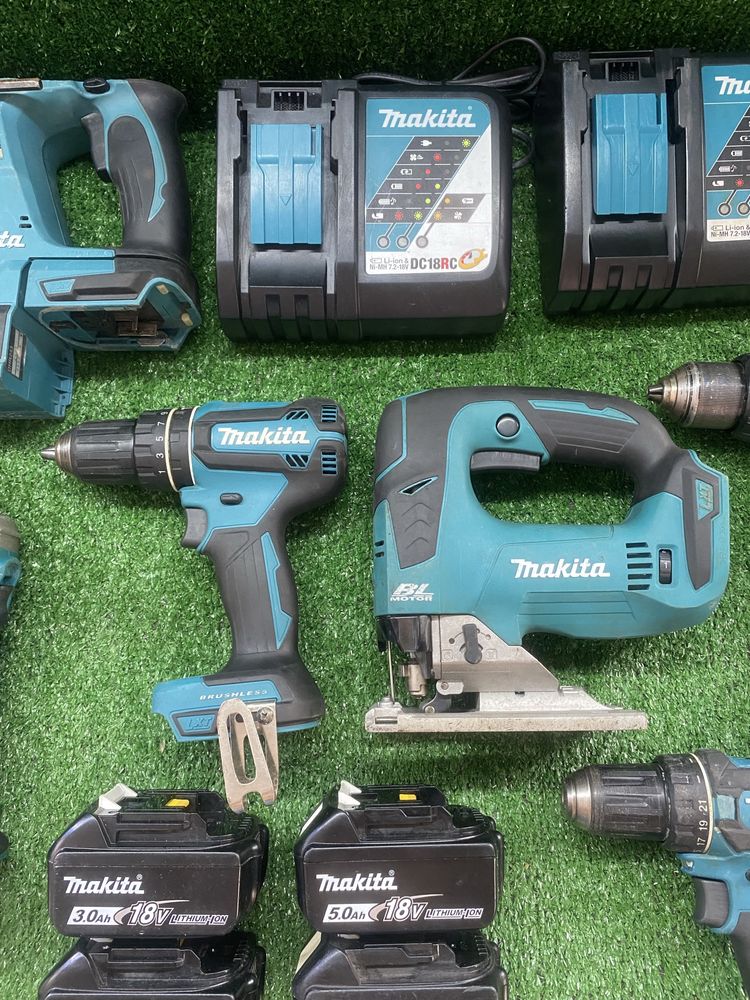 Makita 18v перфоратор/винтоверт/ъглошлайф/зеге/батерии