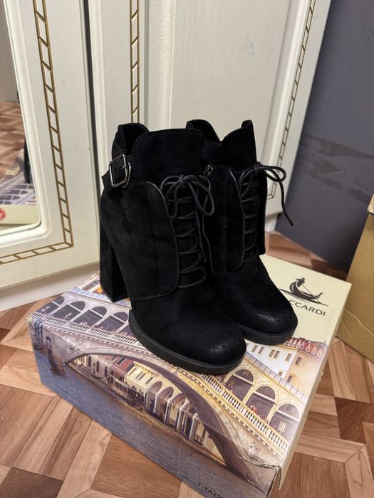 Ботильоны сапоги замша женские на осень