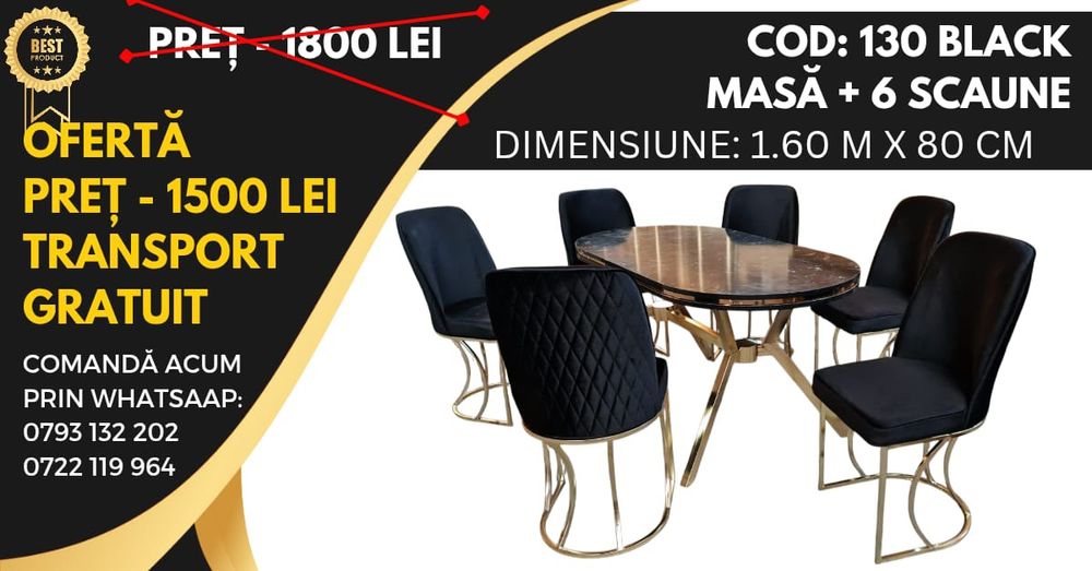 6 scaune și masa de lux