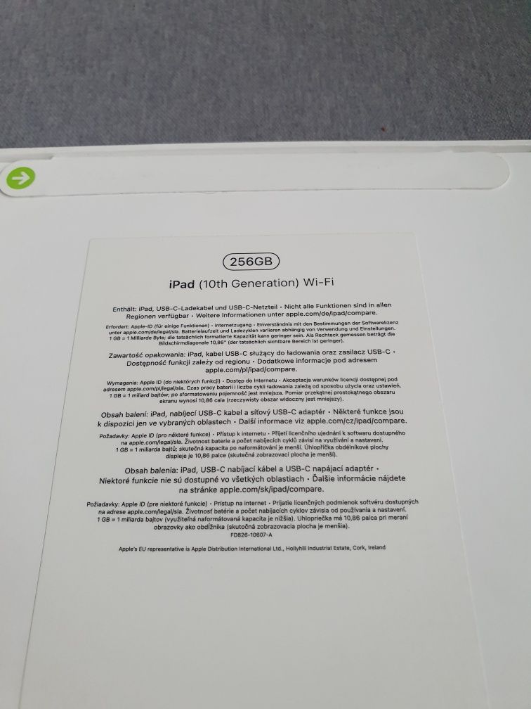 Apple ipad Gen 10 256 Gb Nou