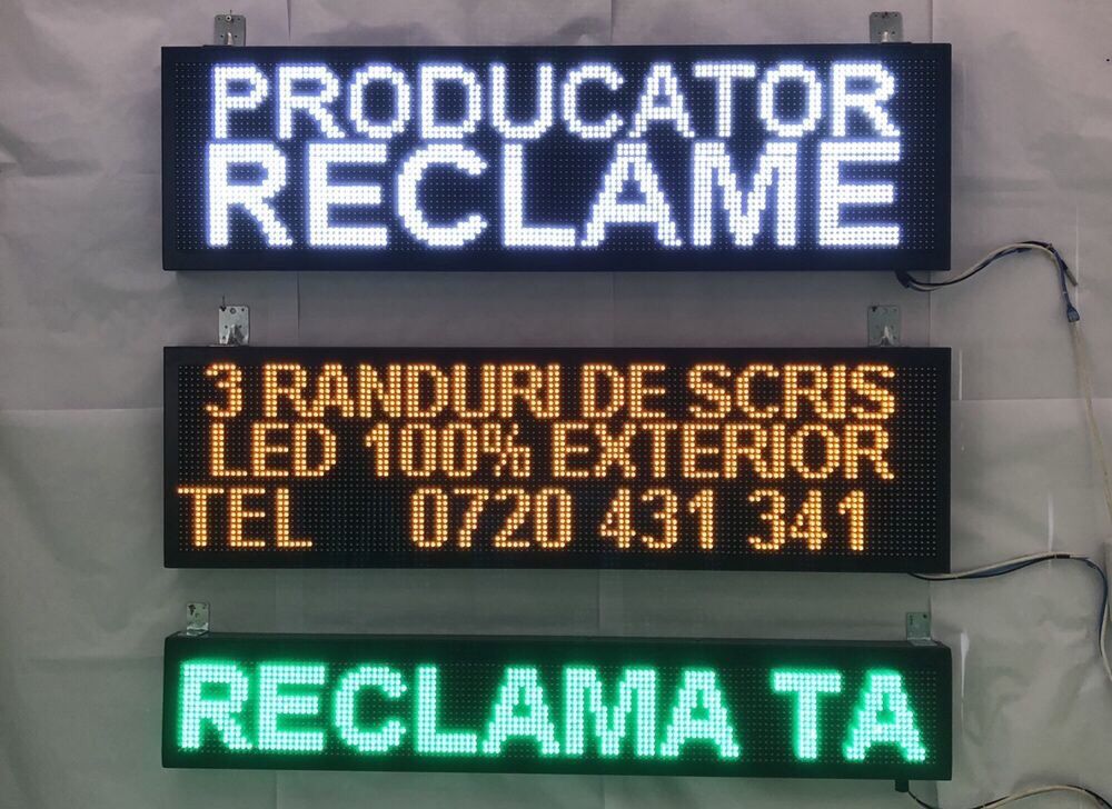 Reclame luminoase led EXTERIOR ! Producator afișaje , panouri led