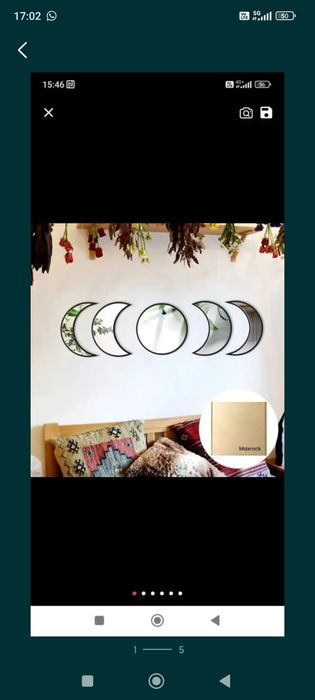 Set oglinzi de perete cu rama de lemn noi