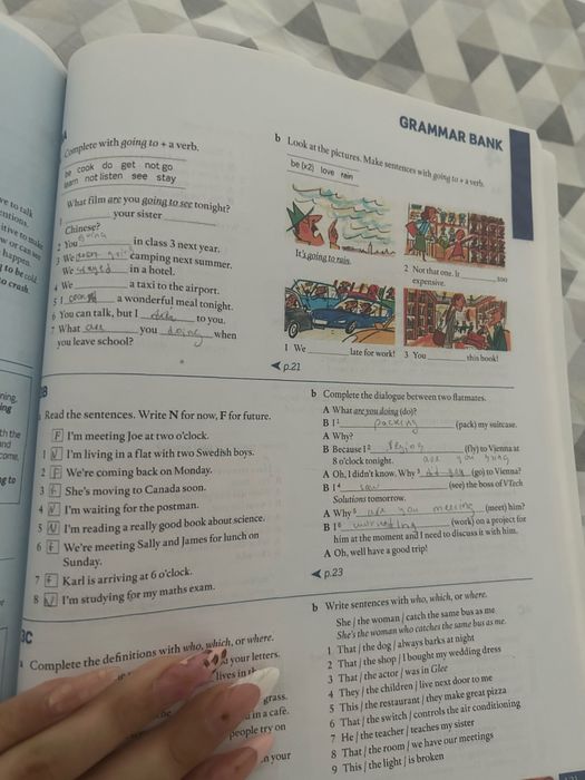 English file pre-intermediate , workbook , students book .