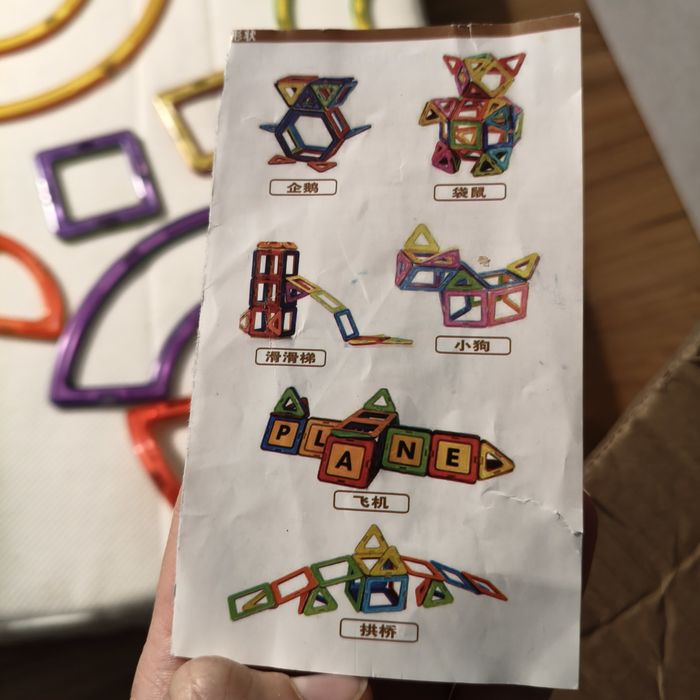 Piese magnetice cu placi cu numere/litere