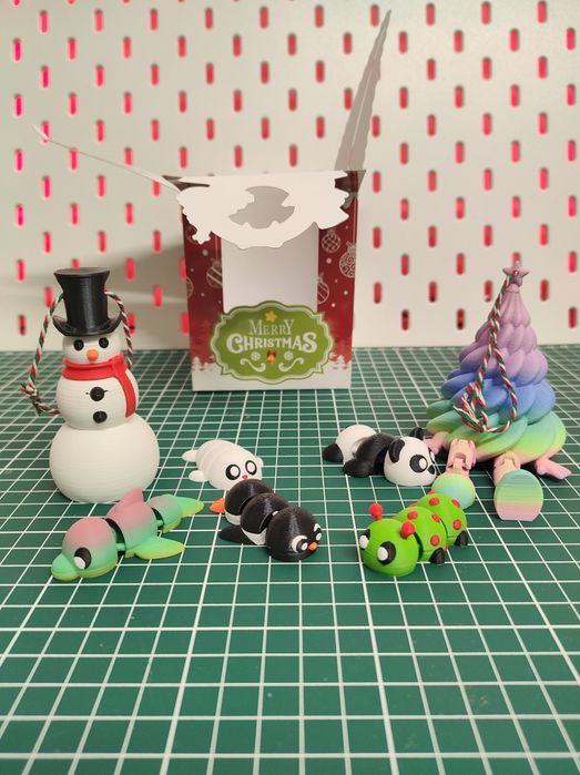 Pachet cadou Prietenii lui Mos Craciun printate 3D