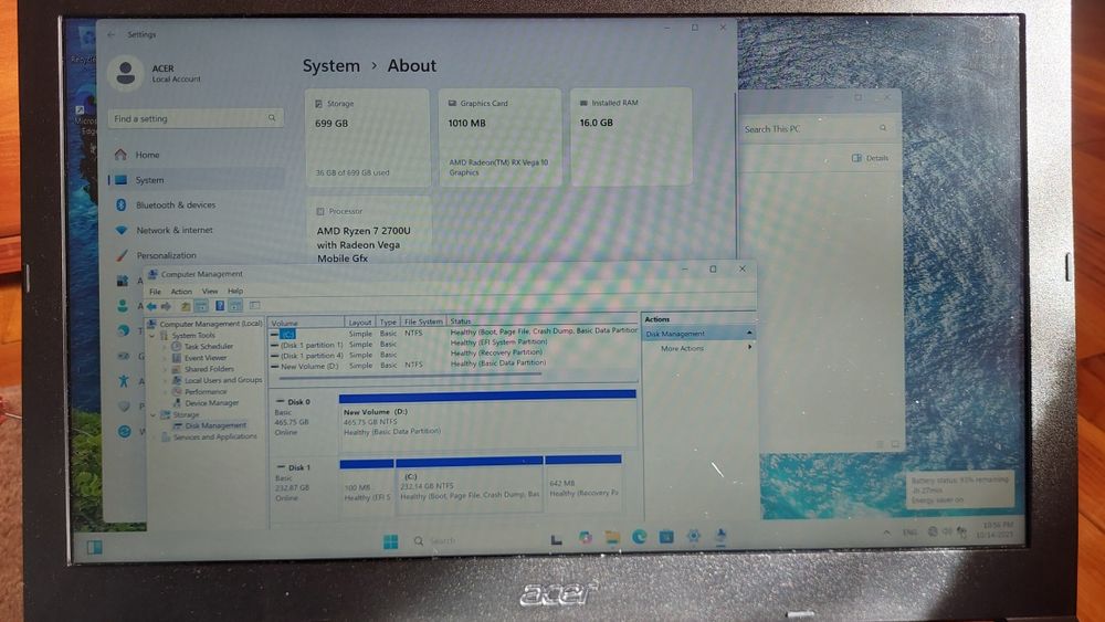 Laptop Acer Ryzen 7
