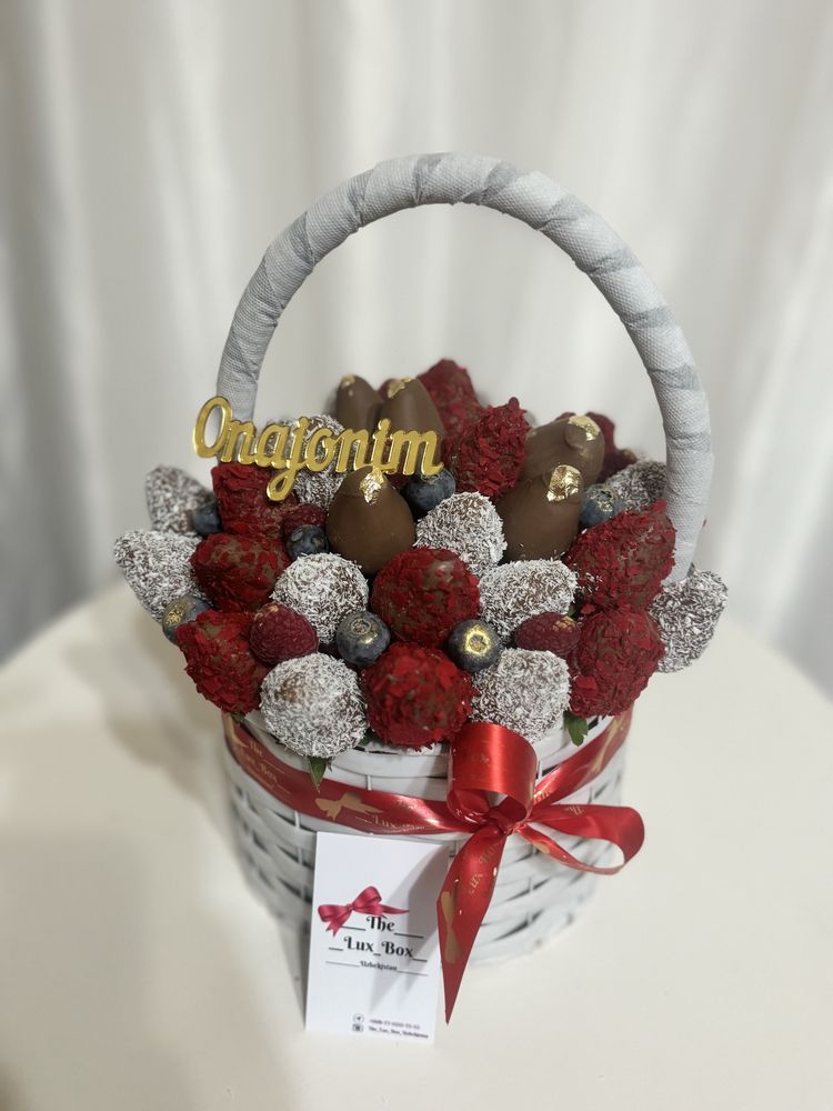 Клубника в шоколаде, Цветы, Букет, подарки