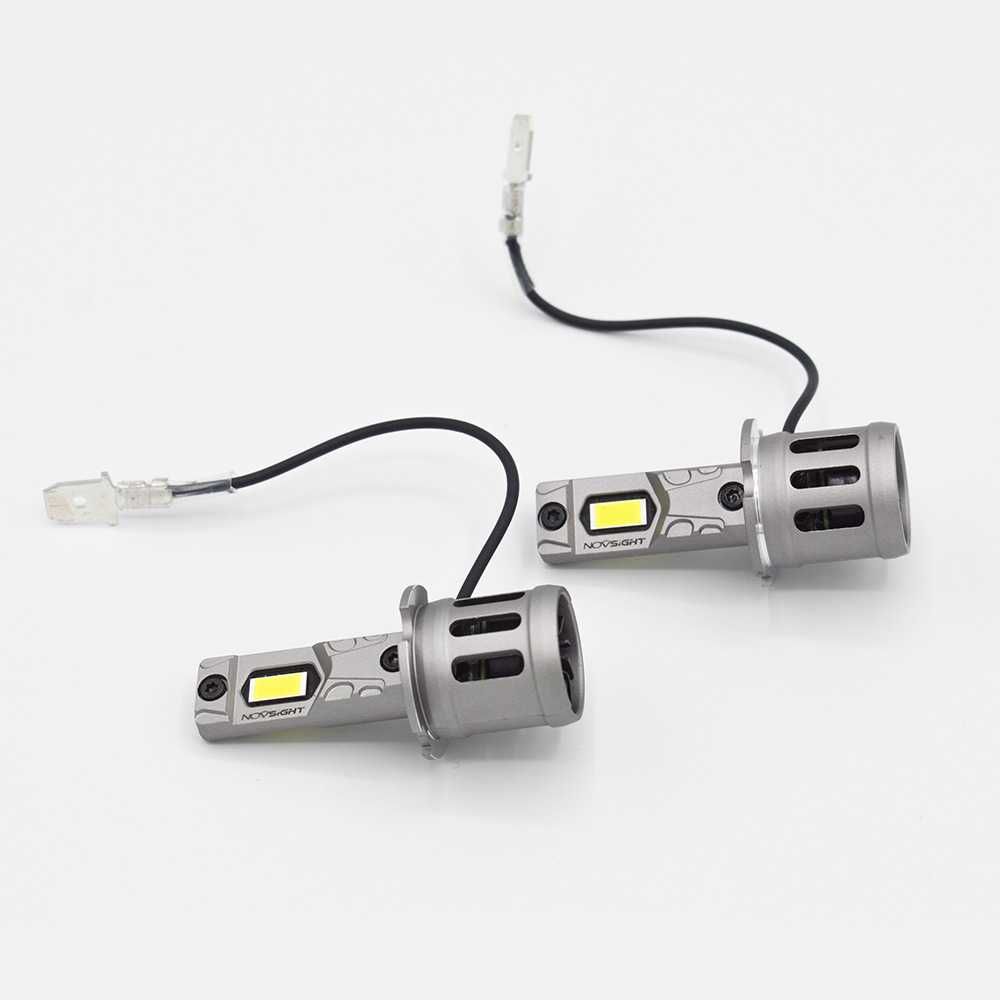 Set 2 becuri LED Novsight N63 model mini, 1:1, Soclu H3 20000LM 90W