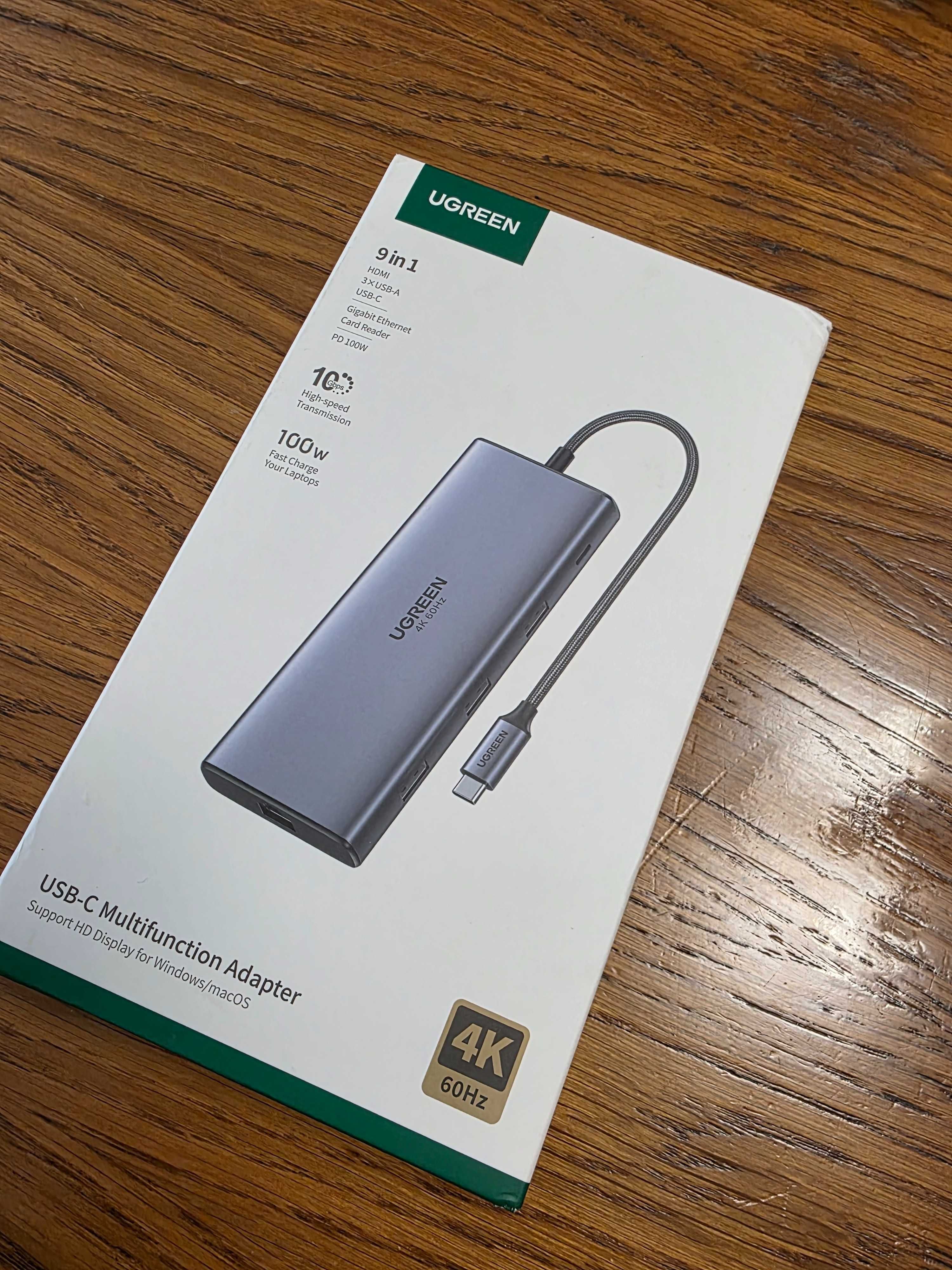 Докинг станция Ugreen 9-in-1 CM639 Чисто нова Запечатана