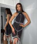 Rochie cu perle neagra