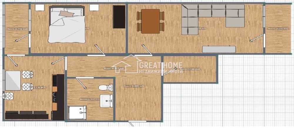 Дава се под наем Тристаен апартамент в Търговище, Запад 1 - 70 кв.м за 255 € - Снимка #10