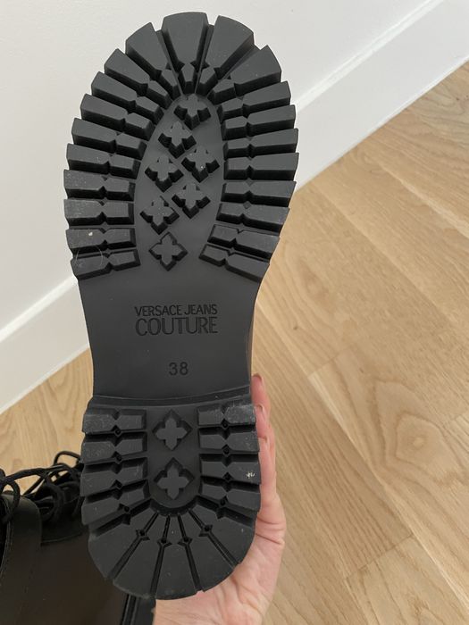 Bocanci piele, Versace Jeans Couture, marimea 38
