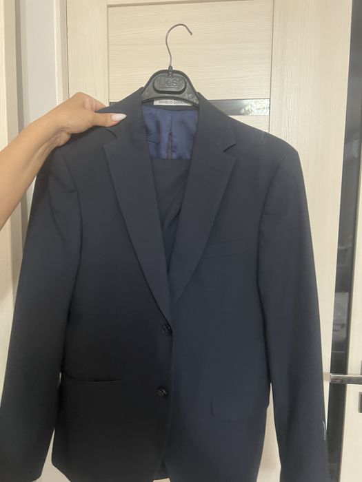 Пиджак с брюками темно синий