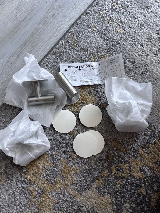 2 seturi cârlige inox – moderne, noi, perete