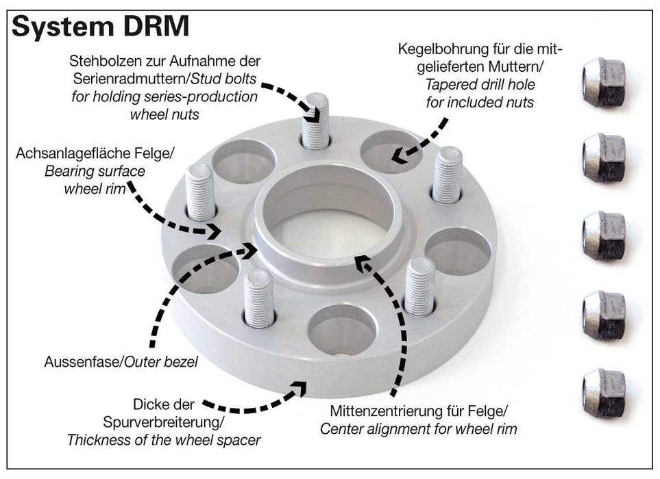 Flanse distantiere roti H&R 30mm TOYOTA Hilux,LAND CRUISER H&R60106107