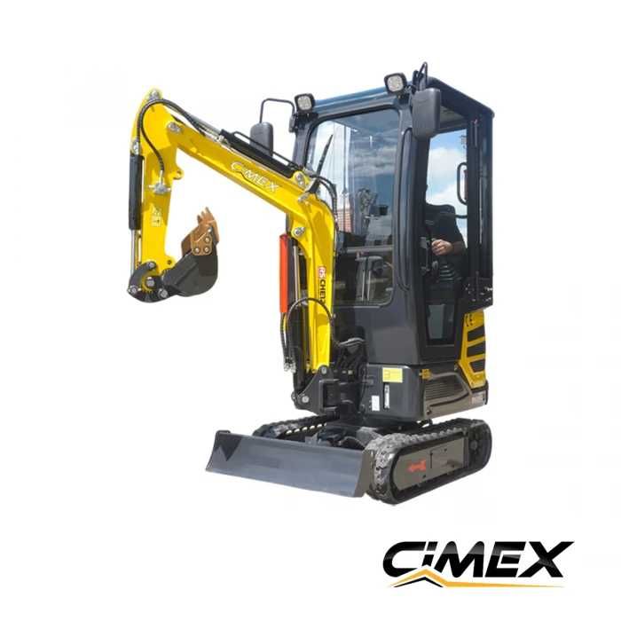 Мини багер Cimex CHE12RS-CAB-SB с чупеща стрела