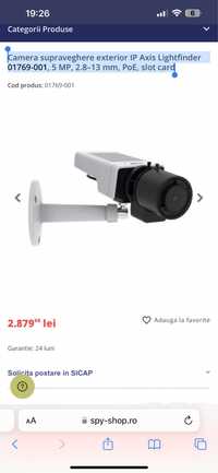 Camera supraveghere exterior IP Axis, 5 MP, 2.8–13 mm, PoE, slot card