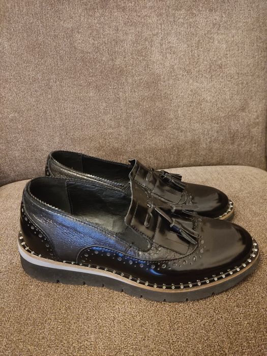 2 бр Елегантни обувки естествена кожа