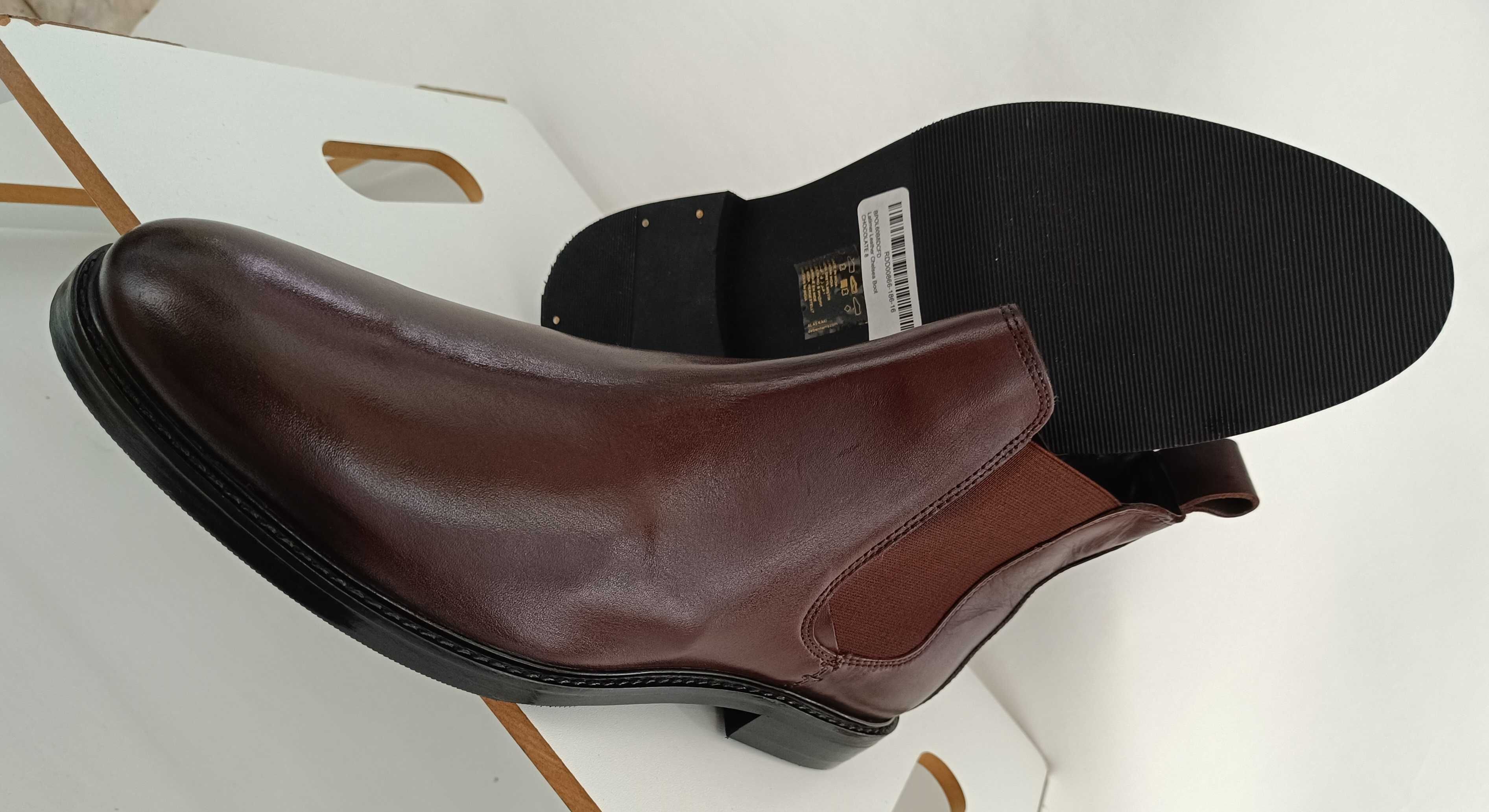 Ghete chelsea 44 43 plain toe Red Hering NOU piele naturala
