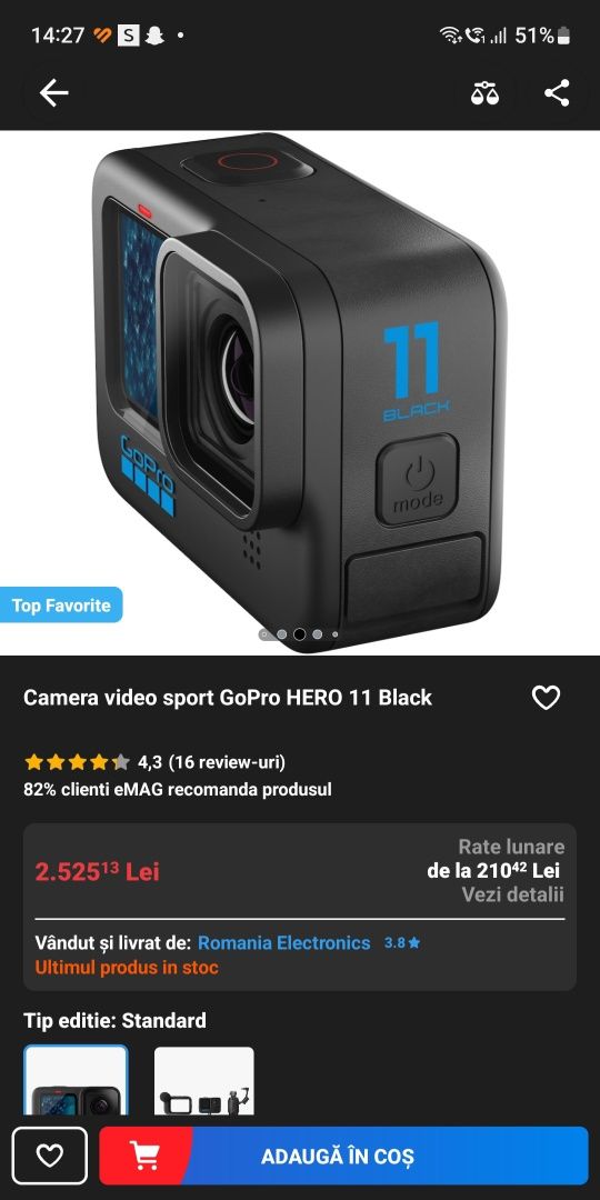 Camera GoPro Hero black 11