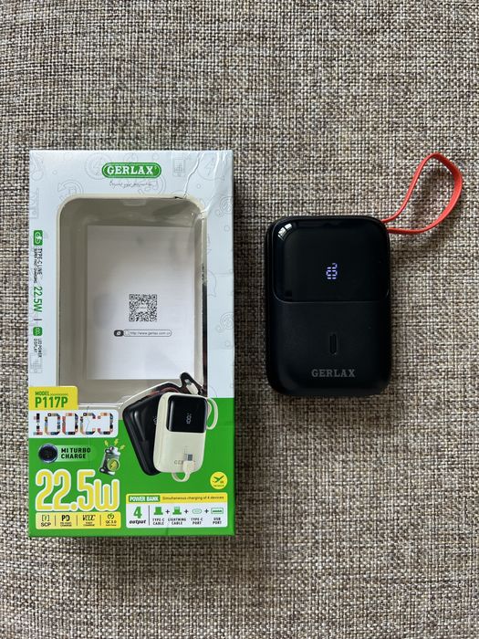 powerbank поуэрбанк Gerlax на 10 000 MaH быстрая зарядка