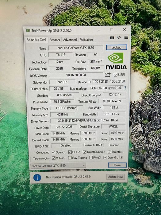Placa video Gainward Pegasus GTX 1650 4gb GDDR6 Nvidia