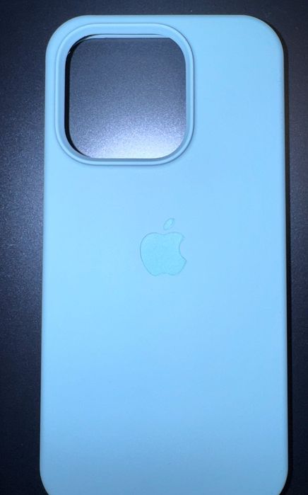 Husă originală Apple Silicone – Albastru deschis – iPhone 15 Pro