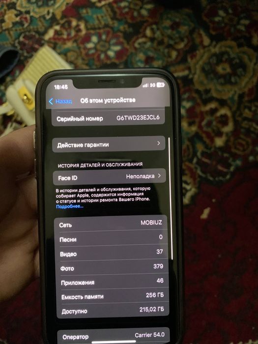 iPhone X 256GB yaxshi xolatda
