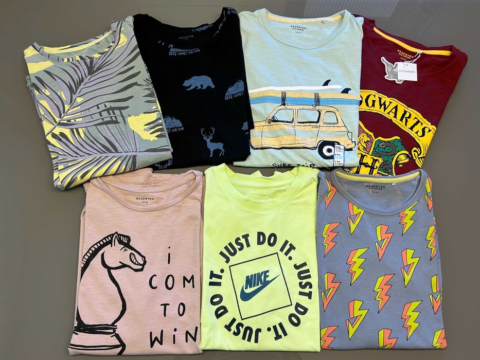6 броя тениски за младеж Nike, Reserved+подарък, р. 158-170/ 13-14 г.