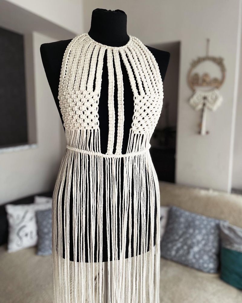 Rochie macrame pentru plaja / festival / handmade