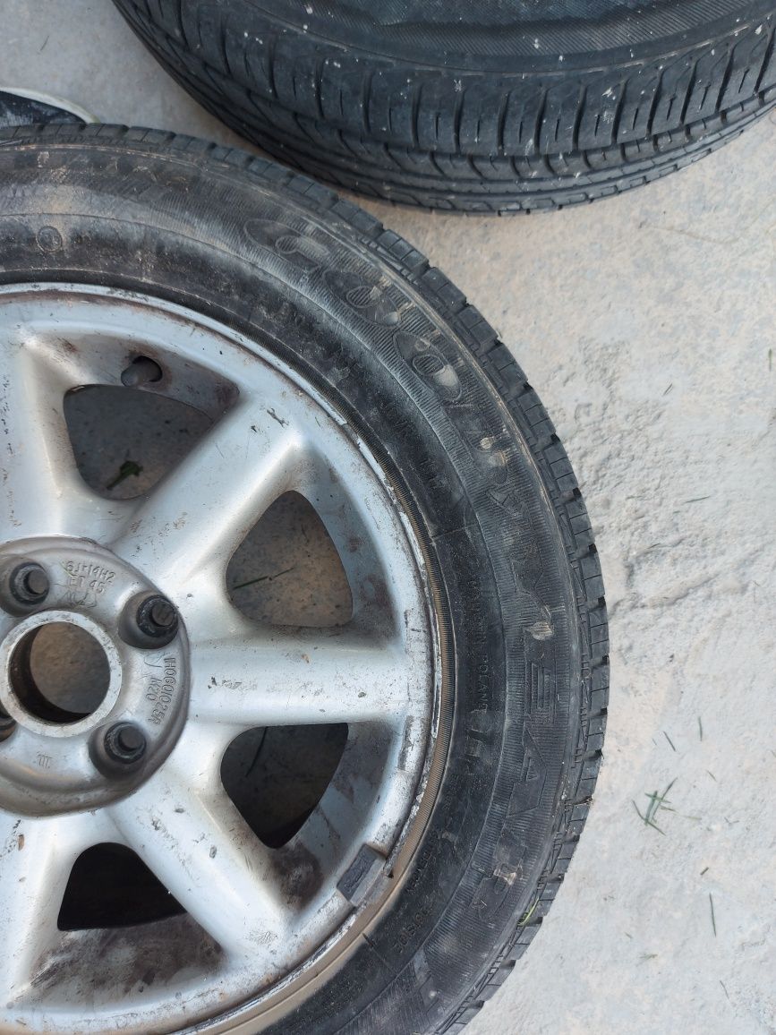 4 алуминиеви джанти с капачки за vw