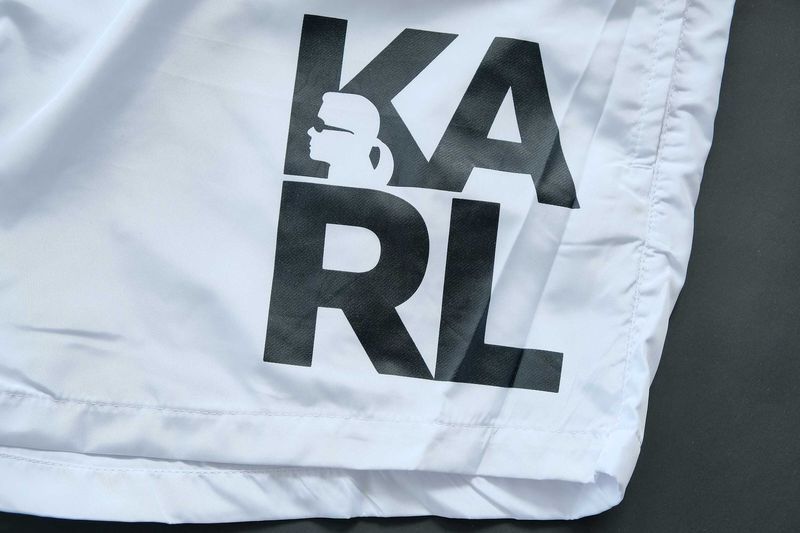 Промо KARL LAGERFELD-М/L/XL/XXL-бели мъжки бански-къси панталони