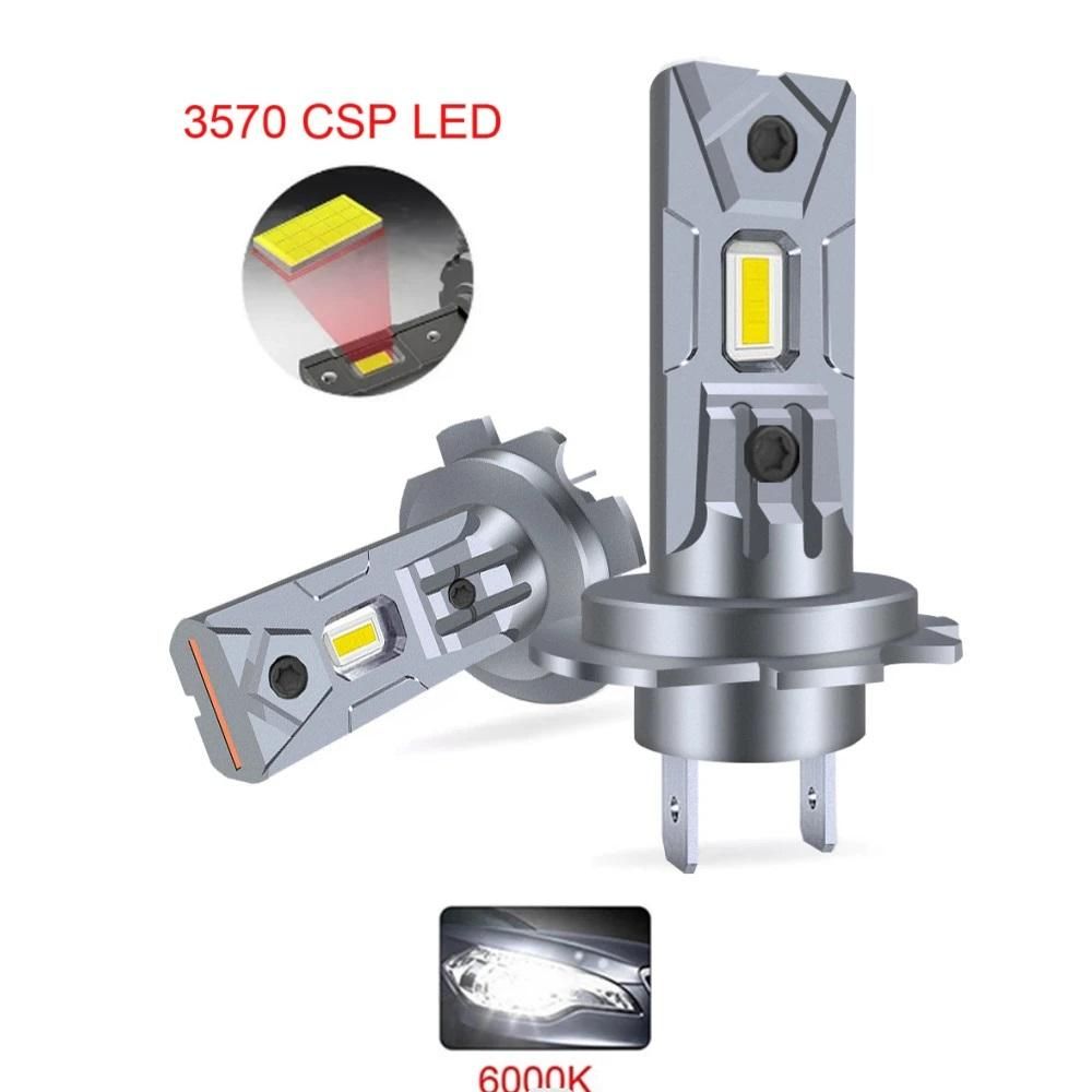комплект диодни крушки за фар h7 h18 canbus 60w 12v 6000к 5000lm ...