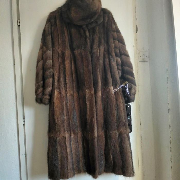 Палто от норка с подарък шапка