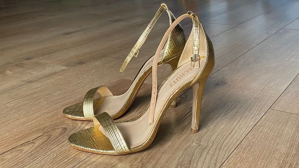Schutz sandale 100mm finish auriu