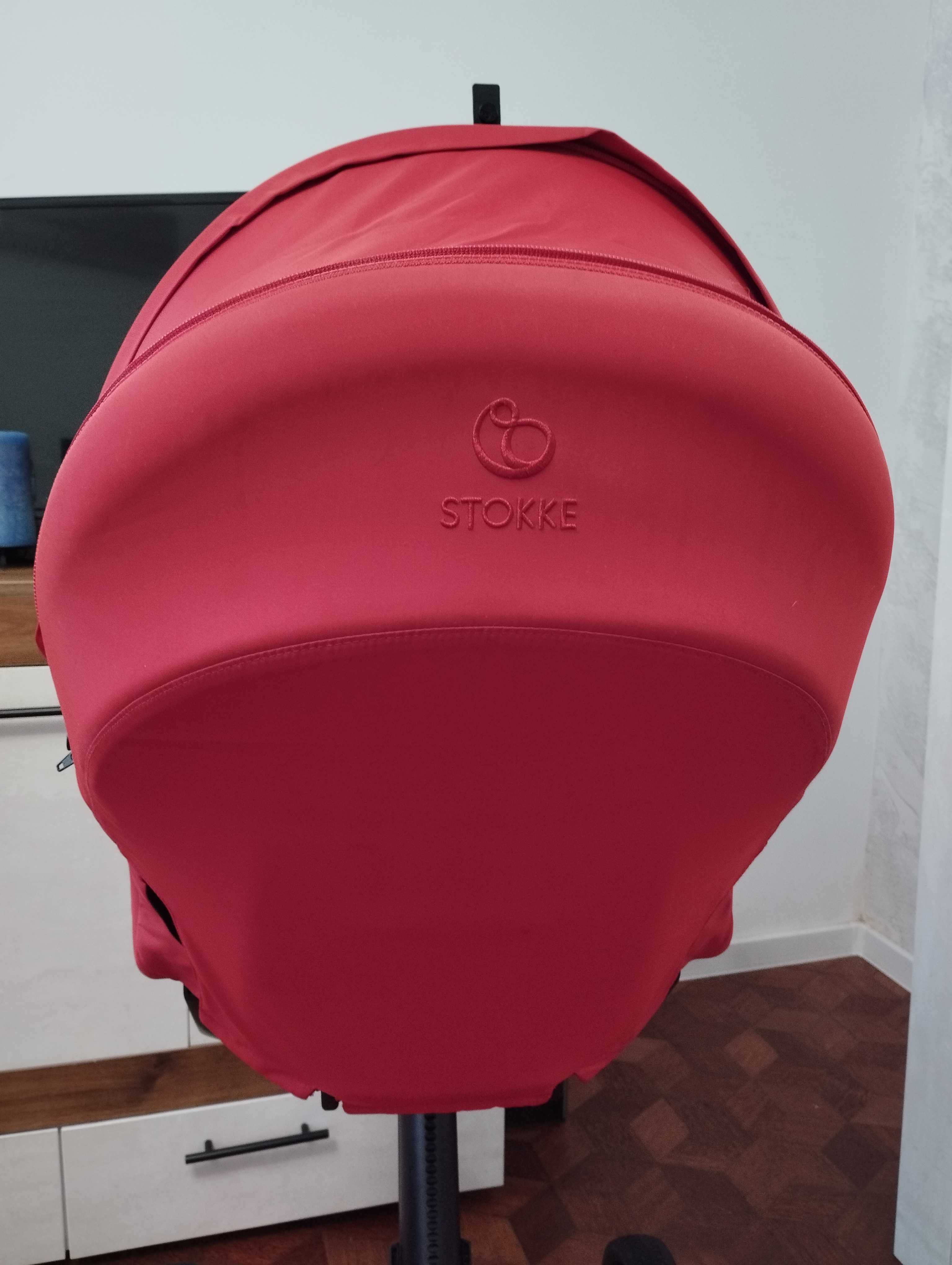 Stokke Xplory X + кош за новородено Ruby Red