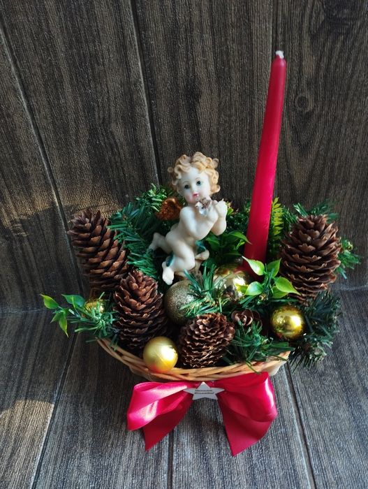 Коледни свещници ръчно изработени