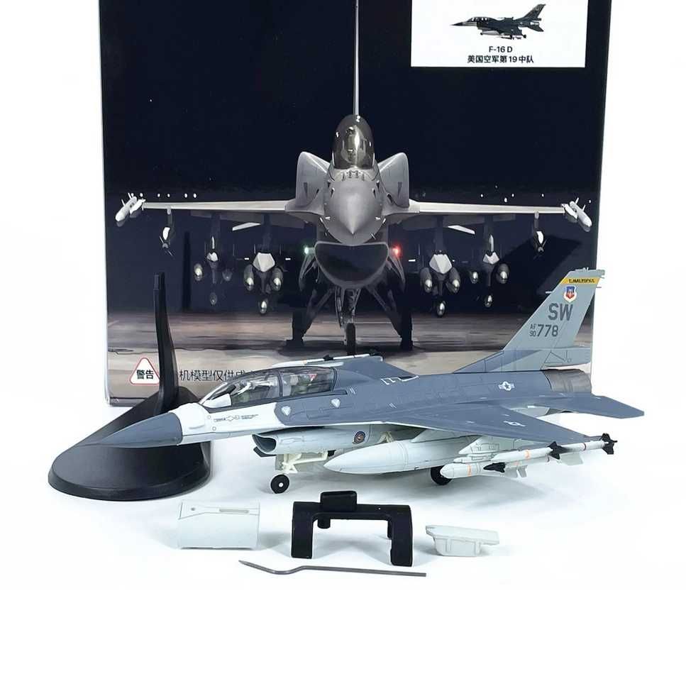 Macheta avion metalica F-16D USAF Mig Killer 92 scara 1:72 21cm